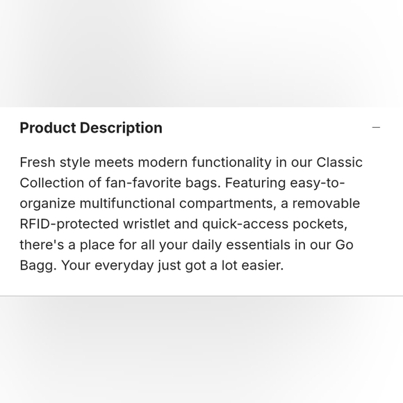 NWOT Baggallini Go Bagg with RFID Wristlet, MSRP: $78 - Picture 8 of 10